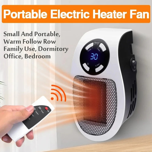 CozyWall Mini Heater™  500W Portable Heater Electric Heater Plug In Wall Room Heater