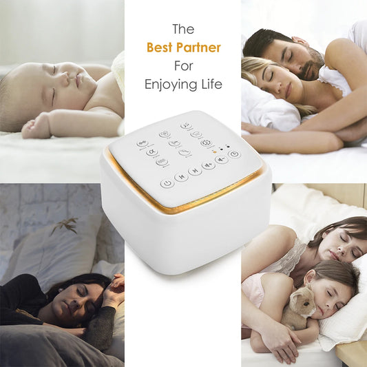 Rechargeable White Noise Machine For Sleeping Sound Machine For Baby Adults 30 Soothing Sounds Warm Light
